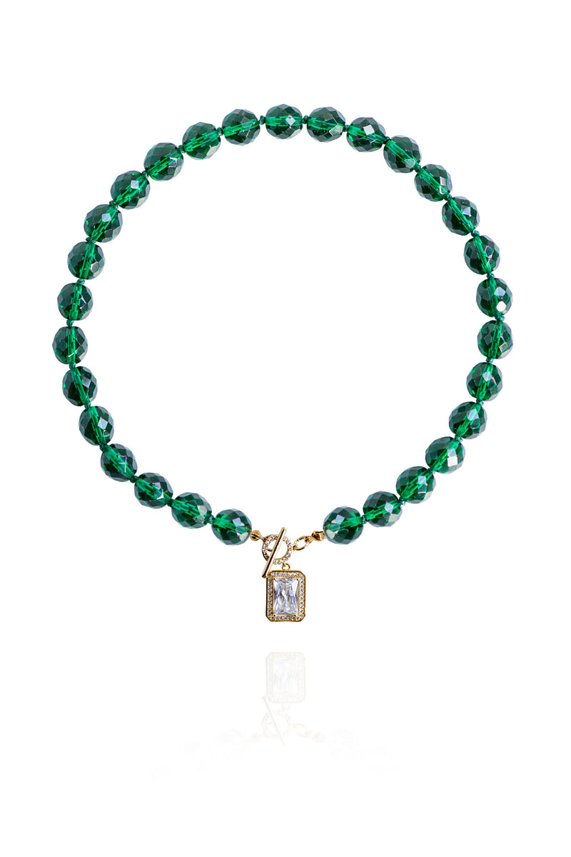 Leni Necklace in Emerald – Saulė