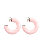 pair of glossy light-pink Alba Hoops on a white background